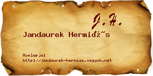 Jandaurek Hermiás névjegykártya
